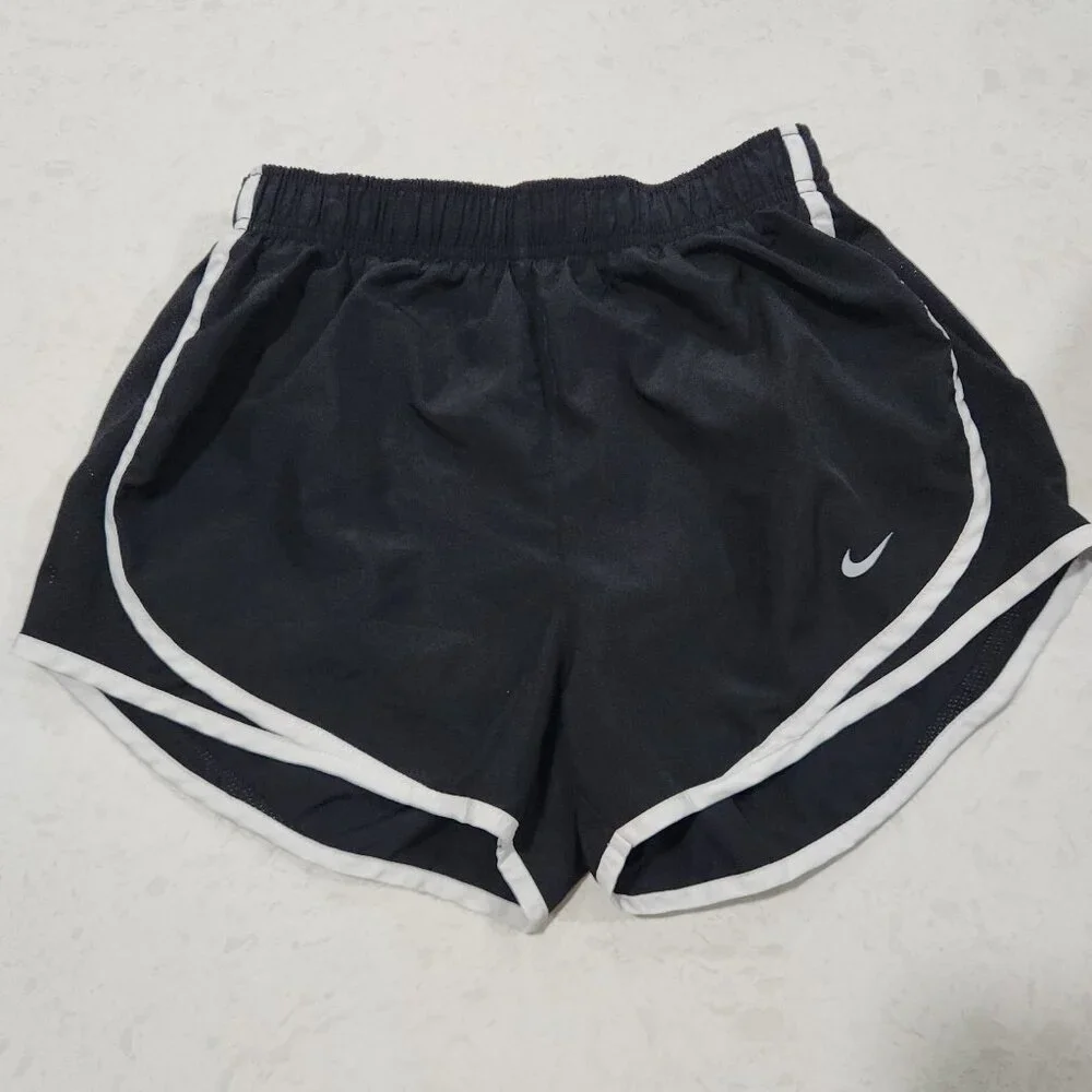 Nike Running Shorts Dri-Fit Brief‎ Lined Black Activewear Womens Small